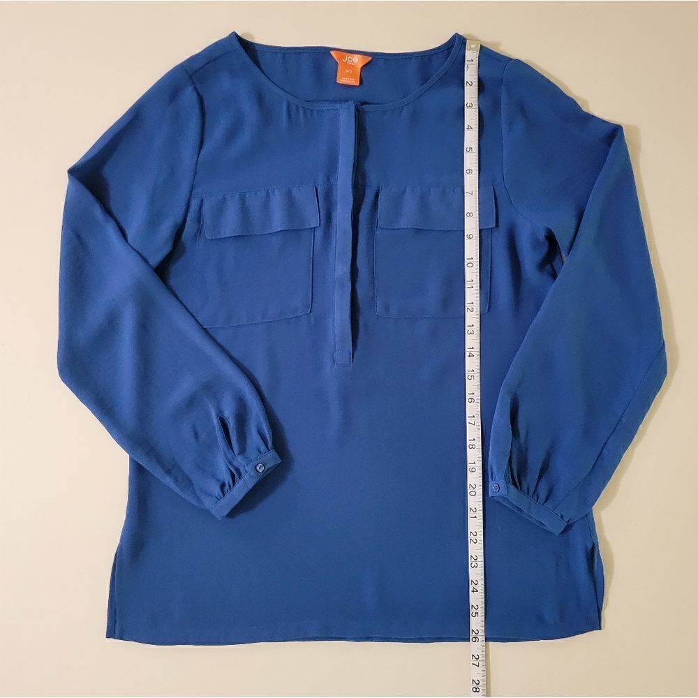 Joe Fresh Roundneck Henley Style Blue Blouse - Picture 4 of 11
